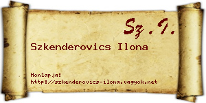 Szkenderovics Ilona névjegykártya