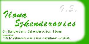 ilona szkenderovics business card